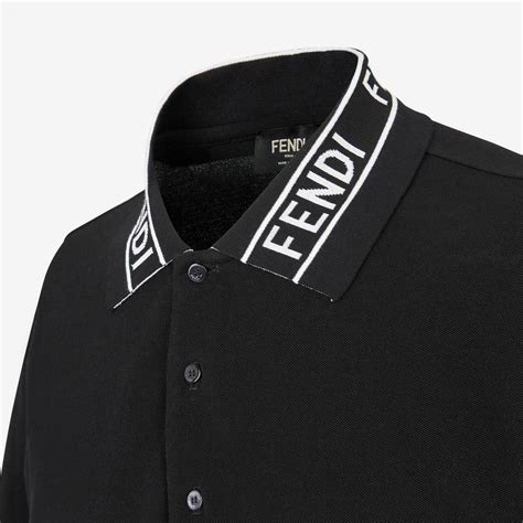 fendi t shirt polo|Fendi polo shirt black.